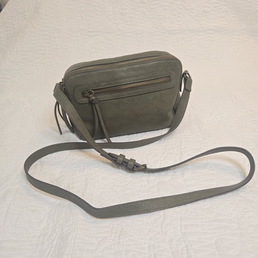 Sonoma Goods For Life Crossbody Small Green‎ Adjustable Strap Double Zipper